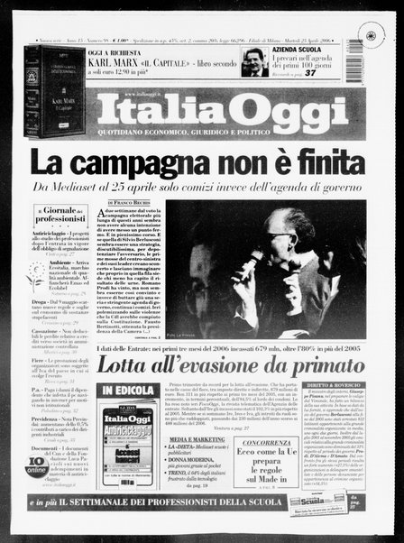 Italia oggi : quotidiano di economia finanza e politica